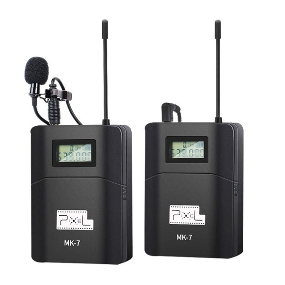 Pixel Other - Pixel MK7 Wireless Lavalier Microphone System with Accessories and Case